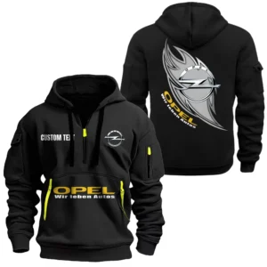 Hoodie Half Zipper Exclusive Logo Gift For German Compact Car Enthusiasts CAR170 - Black
