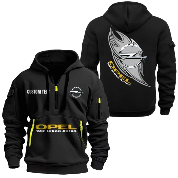 Hoodie Half Zipper Exclusive Logo Gift For German Compact Car Enthusiasts CAR170 - Black