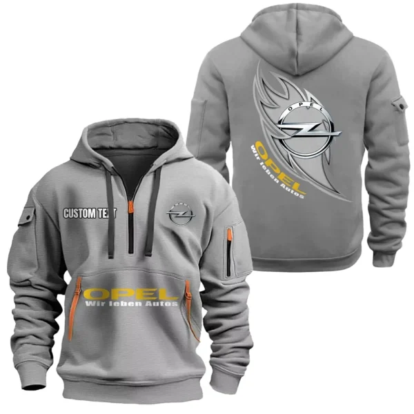 European Sedan Hoodie Half Zipper, All Over Print Hoodie Gift For European Sedan Enthusiasts CAR170 - Gray