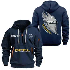 Family Vehicle Hoodie Half Zipper, All Over Print Hoodie Gift For Family Vehicle Enthusiasts CAR170 - Navy