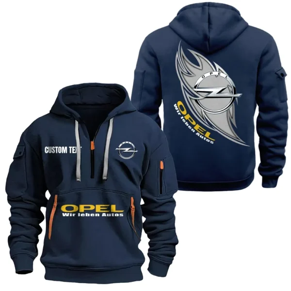Family Vehicle Hoodie Half Zipper, All Over Print Hoodie Gift For Family Vehicle Enthusiasts CAR170 - Navy