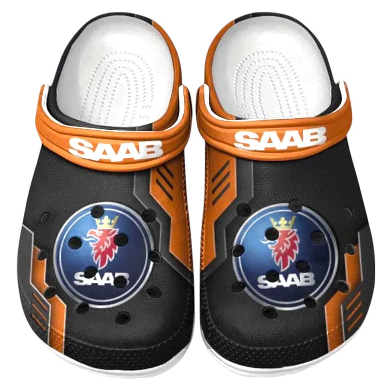 Orange Custom Executive Hatchback All Over Print Clog, Car Culture Inspired Footwear Gift for Men and Women CAR185