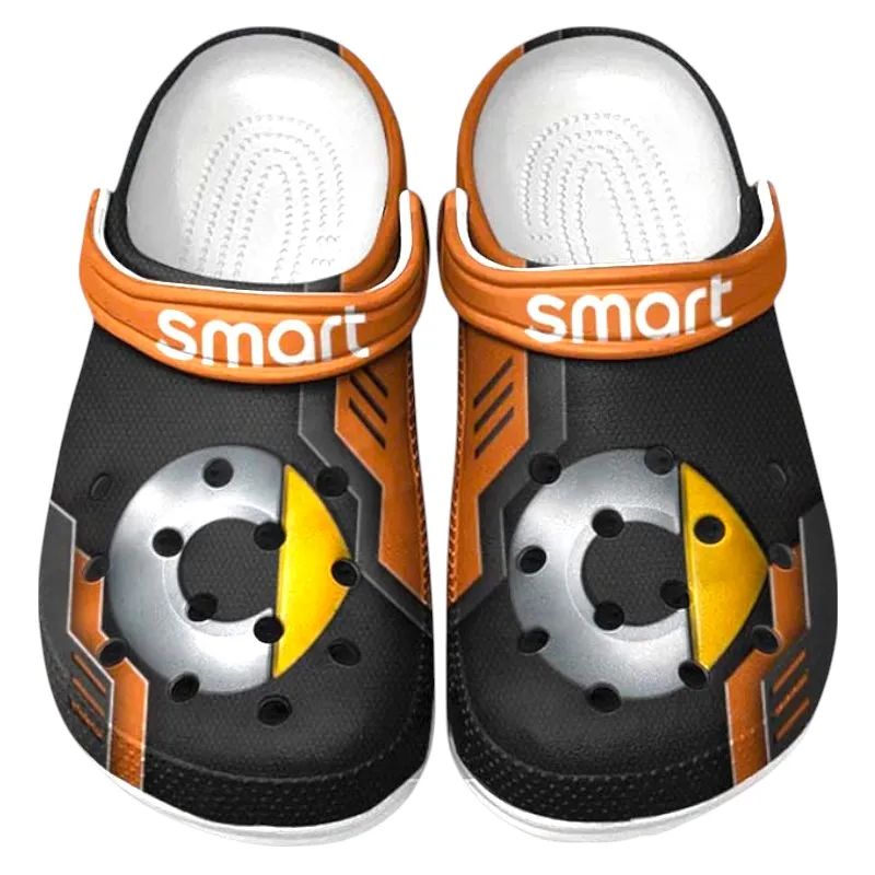 Orange Custom Urban Mini Auto All Over Print Clog, Car Culture Inspired Footwear Gift for Men and Women CAR185