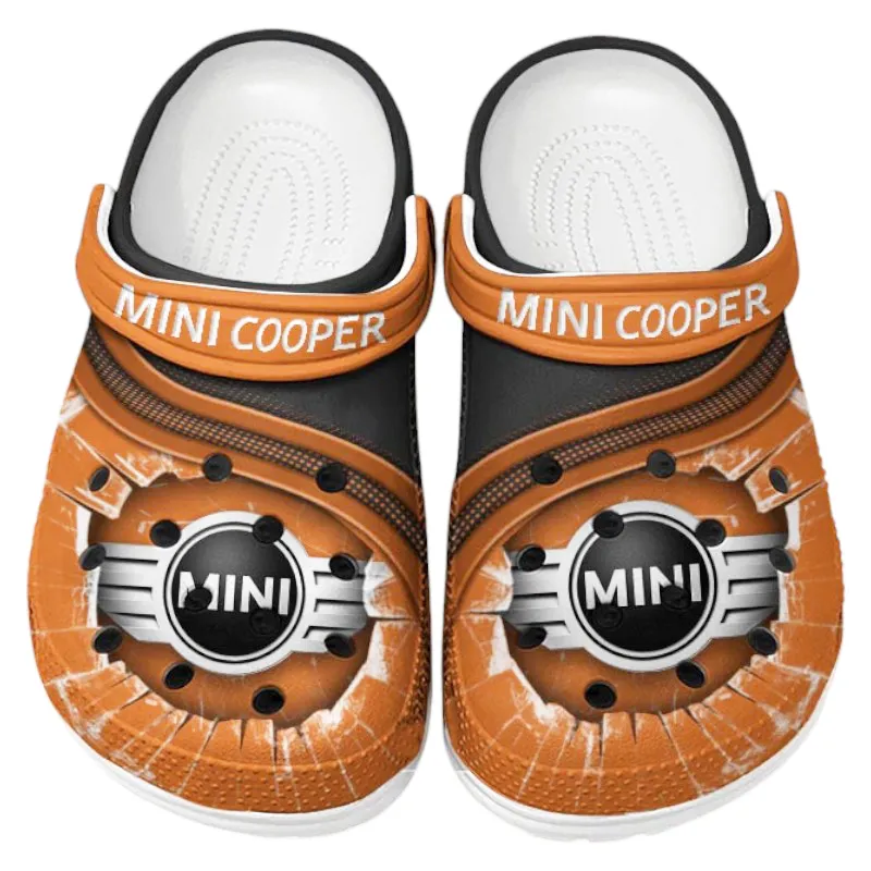 Orange Custom Urban Two-Door All Over Print Clog, Car Culture Inspired Footwear Gift for Men and Women CAR188