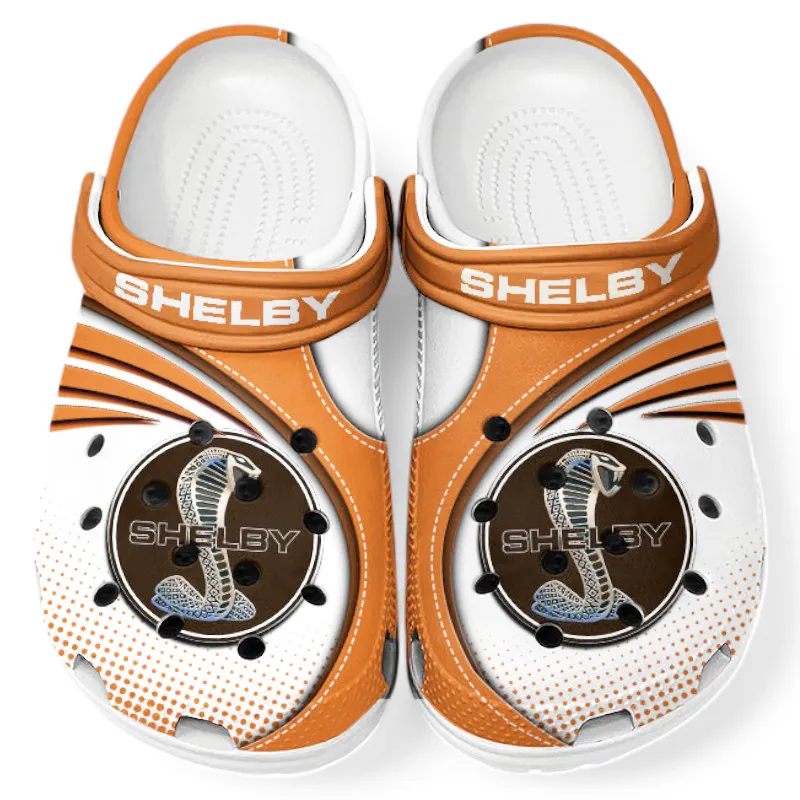 Orange Custom V8 Power Car All Over Print Clog, Car Culture Inspired Footwear Gift for Men and Women CAR181