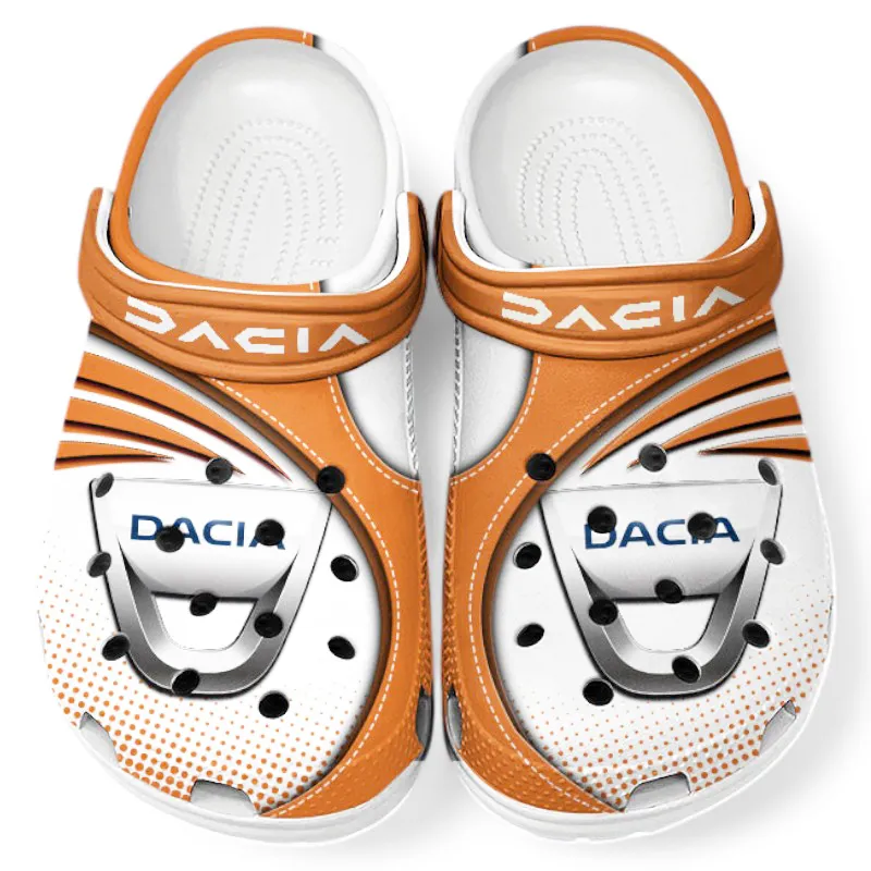 Orange Edition Family Hatchback Inspired All Over Print Clog, Perfect Gift Footwear for Automotive Enthusiasts CAR181