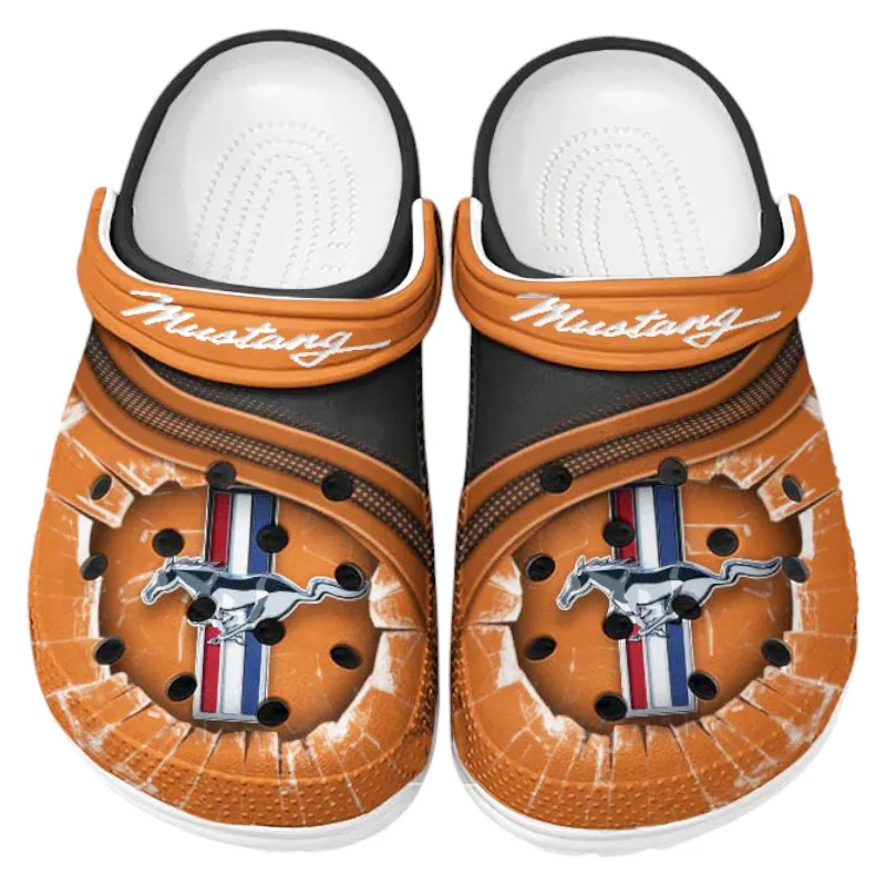 Orange Edition Family Sedan Inspired All Over Print Clog, Perfect Gift Footwear for Automotive Enthusiasts CAR188