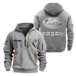 Supercar Hoodie Half Zipper, All Over Print Hoodie Gift For Supercar Enthusiasts CAR200 - Gray