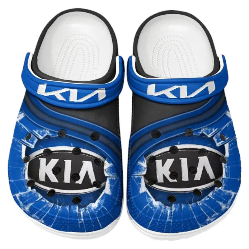 Passenger Ride Culture Clog, Stylish All Over Print Lightweight Shoes for Auto Fans and Streetwear Style CAR188 - Blue