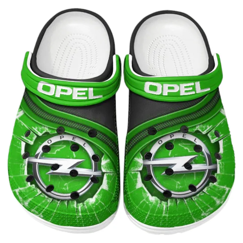 Passenger Vehicle Culture Clog, Stylish All Over Print Lightweight Shoes for Auto Fans and Streetwear Style CAR188 - Green