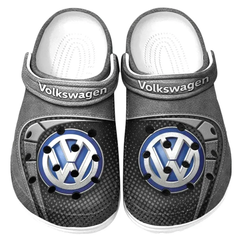 Passenger Vehicle Lover’s All Over Print Clog, Slip-On Shoes for Daily Comfort and Garage Style CAR177 - Gray
