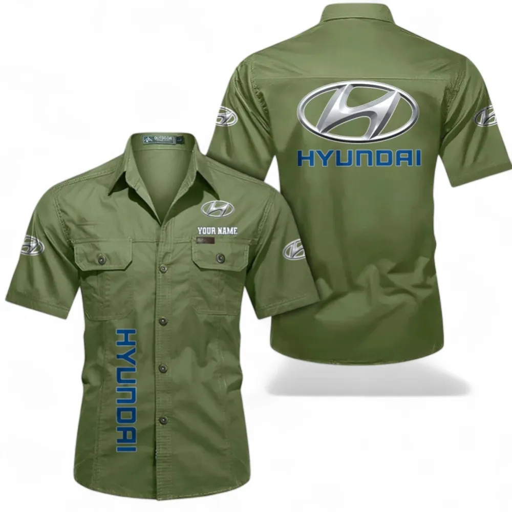 Passenger Vehicle Men's Everyday Short Sleeve Shirt, Custom Name CAR392 - Fruit Green