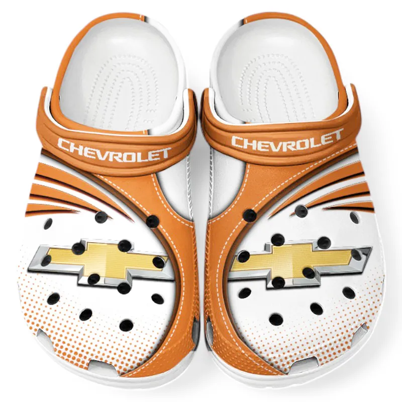 Performance Car Culture Clog, Stylish All Over Print Lightweight Shoes for Auto Fans and Streetwear Style CAR181 - Orange