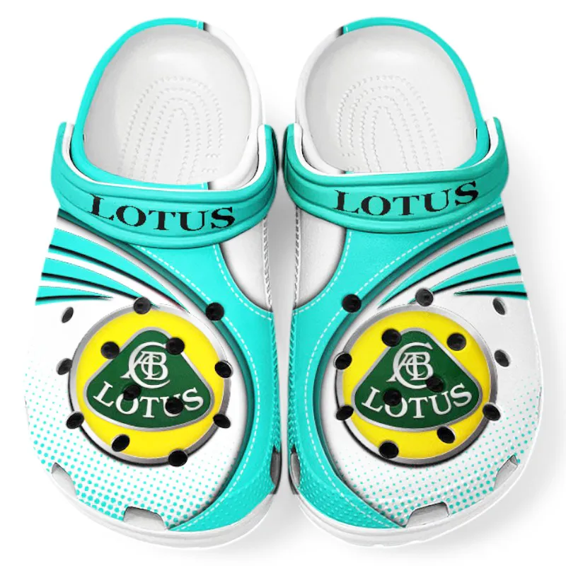 Performance Coupe Lover’s All Over Print Clog, Slip-On Shoes for Daily Comfort and Garage Style CAR181 - Cyan