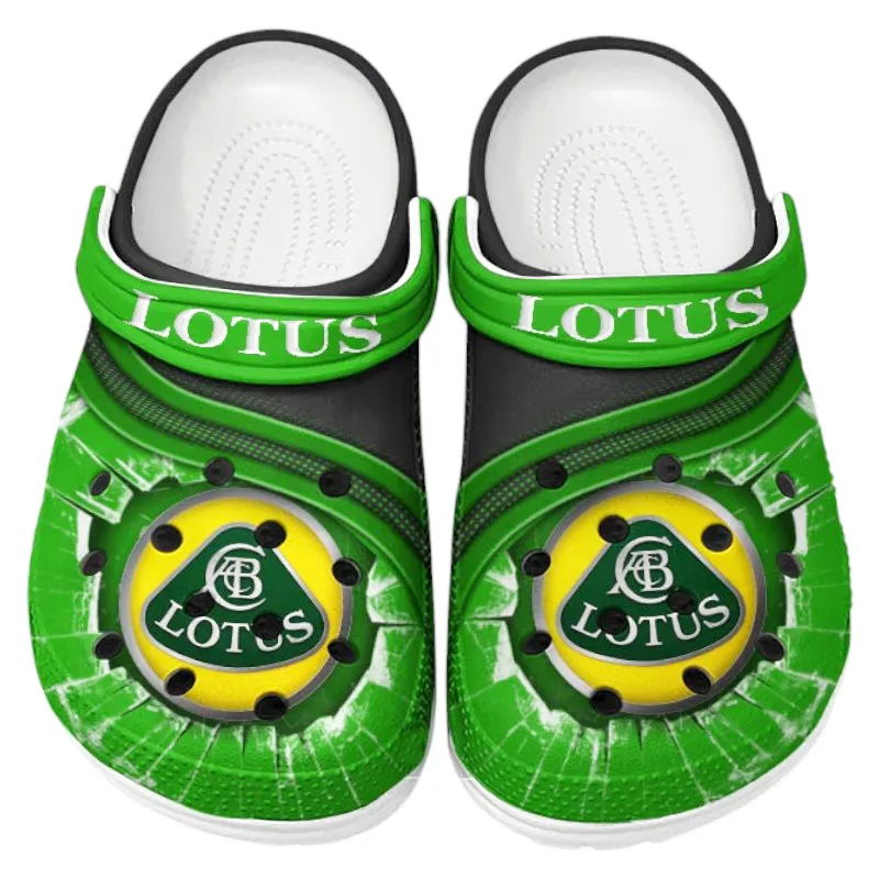 Performance Coupe Lover’s All Over Print Clog, Slip-On Shoes for Daily Comfort and Garage Style CAR188 - Green