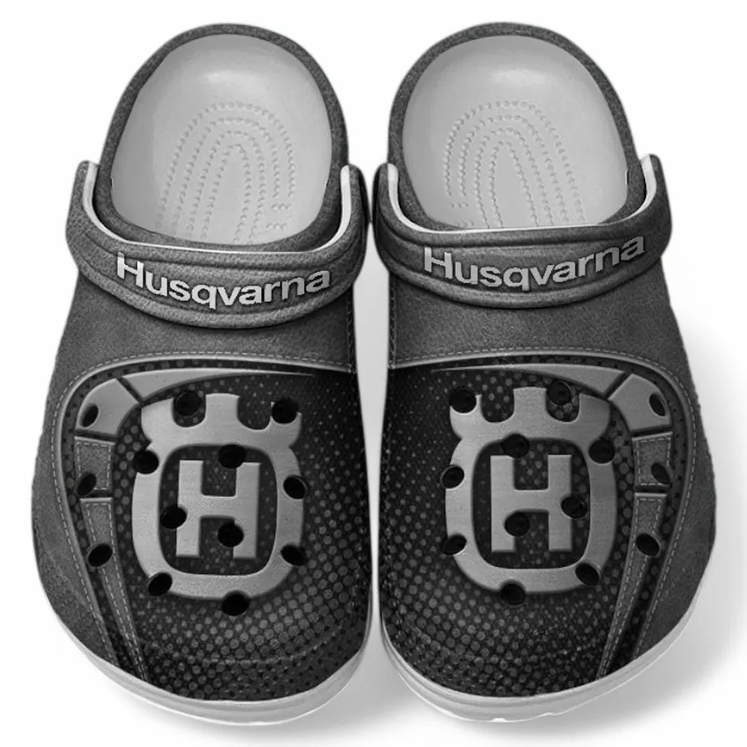 Performance Motocross Bike Lover’s All Over Print Clog, Slip-On Shoes for Daily Comfort and Garage Style CAR183 - Gray