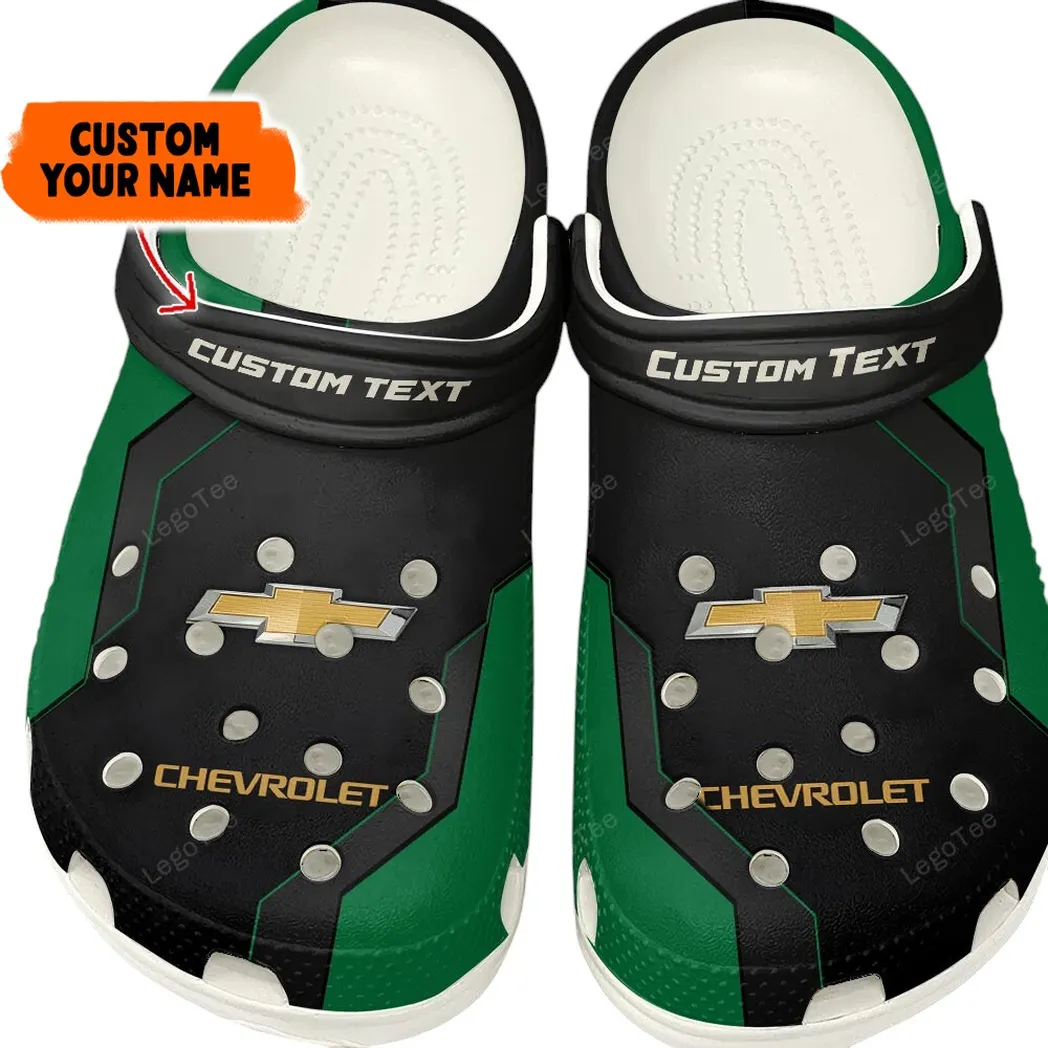 Performance Sedan Lover’s All Over Print Clog, Slip-On Shoes for Daily Comfort and Garage Style CAR140 - Green