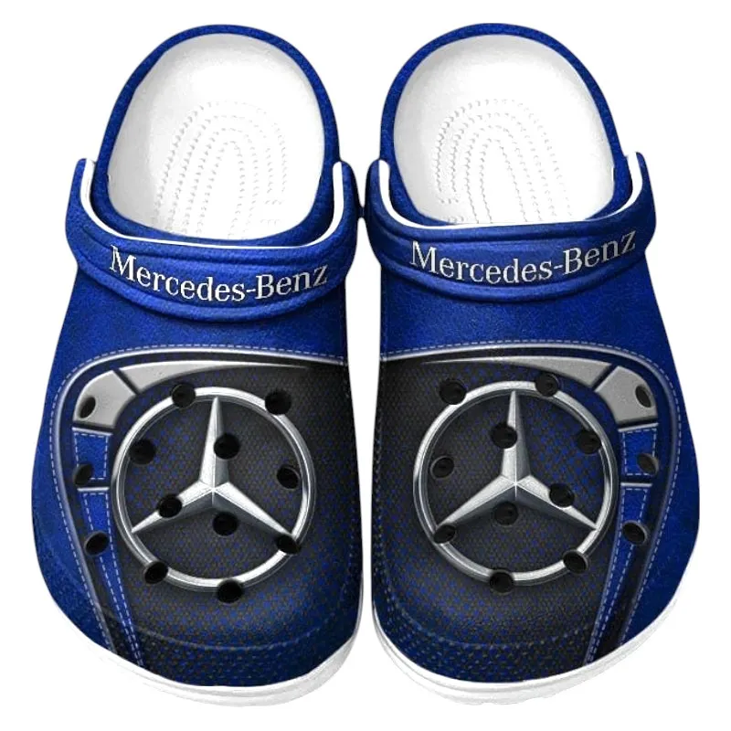 Performance Vehicle Culture Clog, Stylish All Over Print Lightweight Shoes for Auto Fans and Streetwear Style CAR177 - Blue