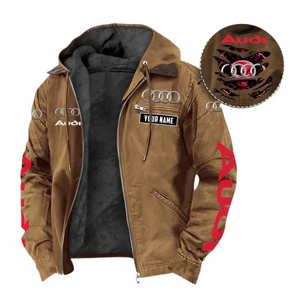 Performance Vehicle Hooded And Flannel Hoodie, Exclusive Logo Hoodie For Car Lovers CAR391 - Camel