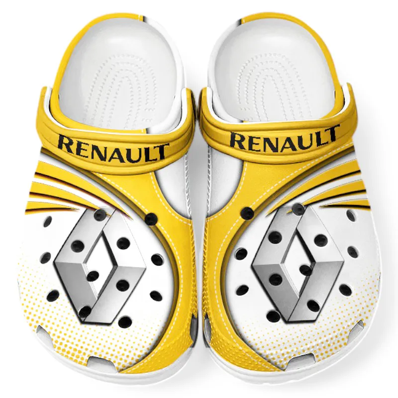 Personalized Affordable Auto Design Clog, Full Print Slip-On Footwear Gift for Car Lovers CAR181 - Yellow