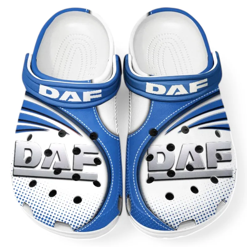 Personalized Cargo Hauler Design Clog, Full Print Slip-On Footwear Gift for Car Lovers CAR181 - Blue
