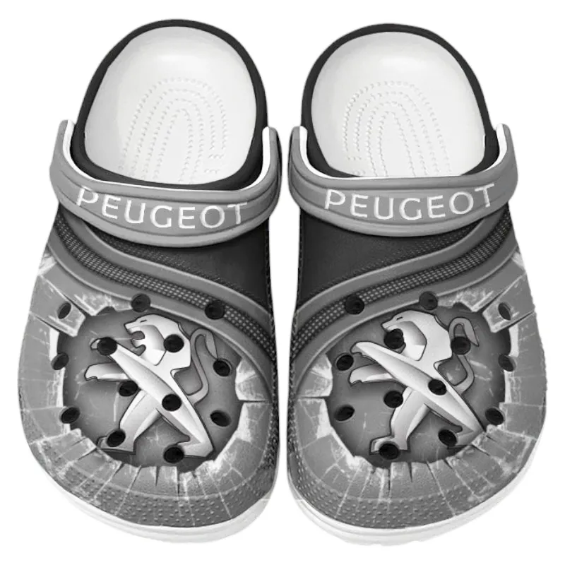 Personalized City Car Design Clog, Full Print Slip-On Footwear Gift for Car Lovers CAR188 - Gray