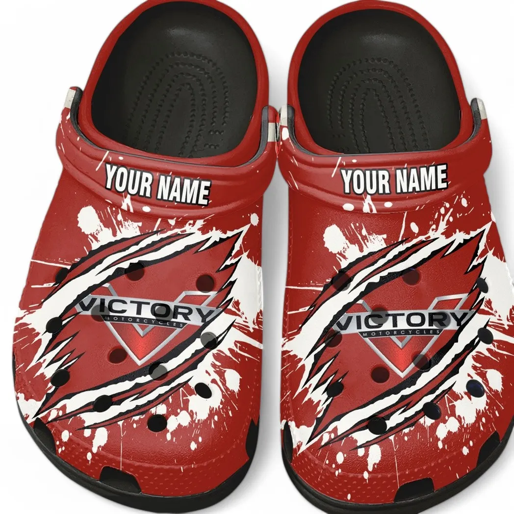 Personalized Classic Motorcycle Design Clog, Full Print Slip-On Footwear Gift for Car Lovers CAR560 - Black