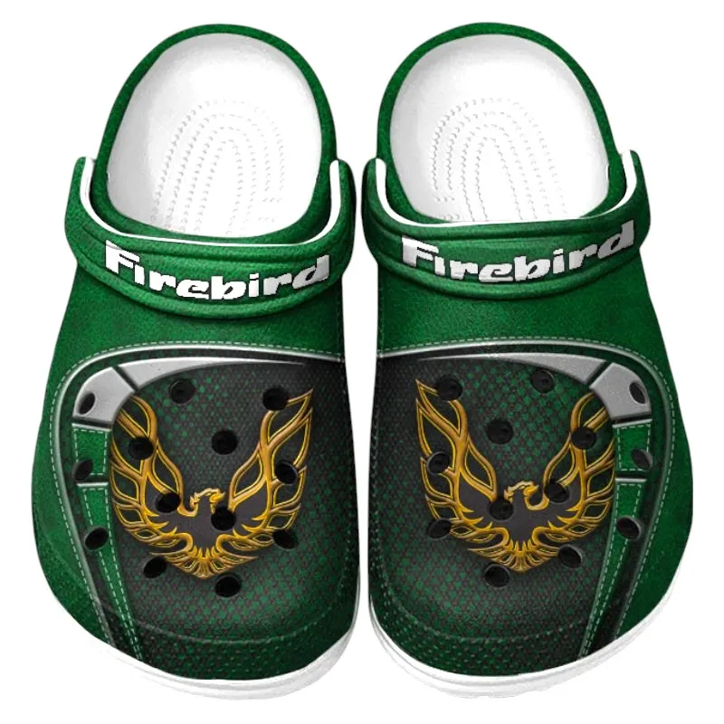 Personalized Collector’s Car Design Clog, Full Print Slip-On Footwear Gift for Car Lovers CAR177 - Green