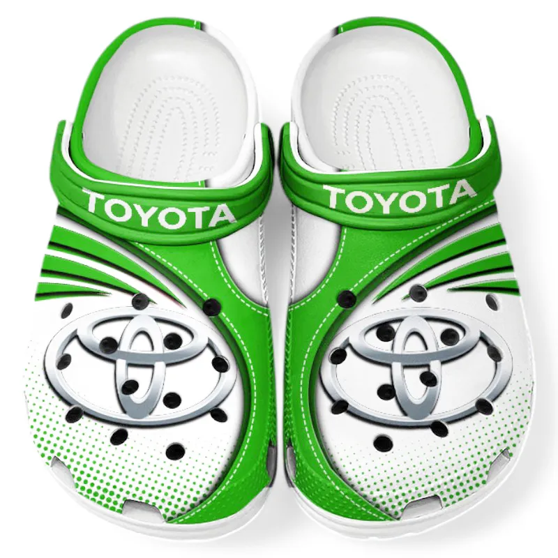 Personalized Compact Car Design Clog, Full Print Slip-On Footwear Gift for Car Lovers CAR181 - Green