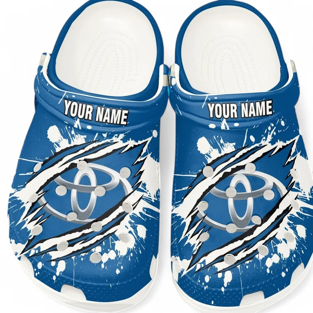 Personalized Compact Car Design Clog, Full Print Slip-On Footwear Gift for Car Lovers CAR560 - White
