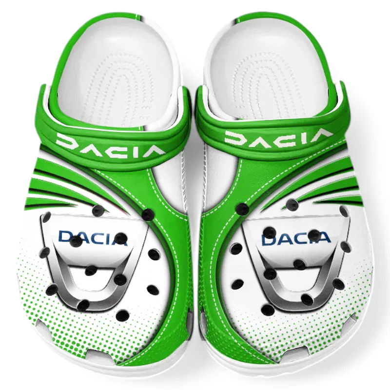 Personalized Compact SUV Design Clog, Full Print Slip-On Footwear Gift for Car Lovers CAR181 - Green