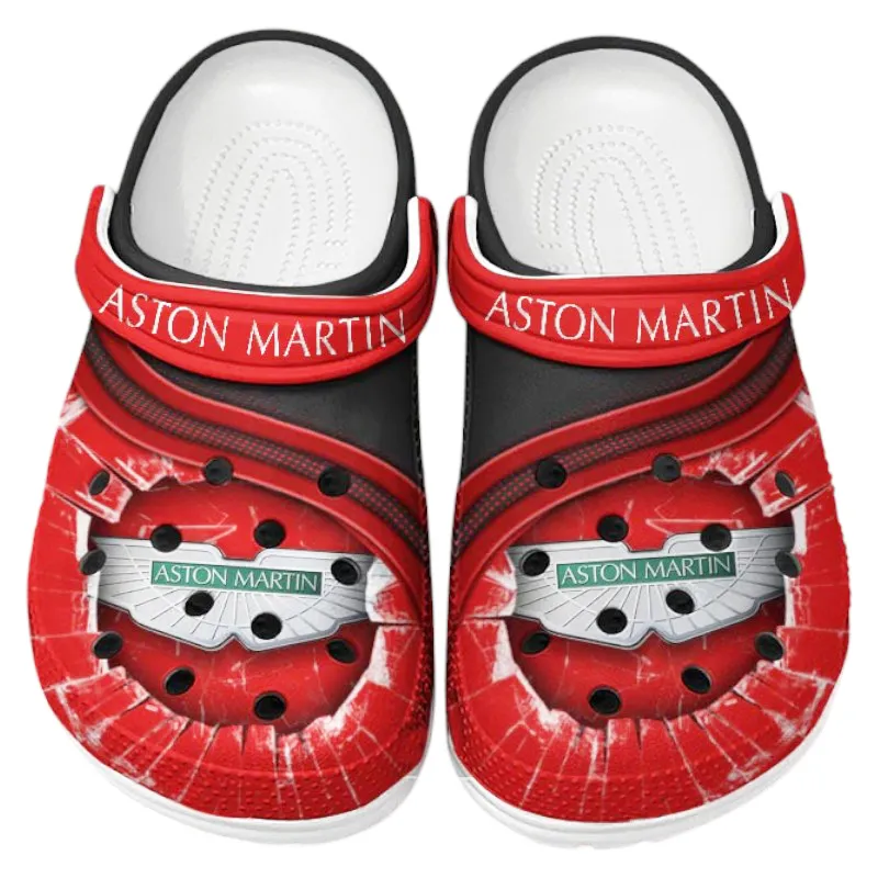 Personalized Dynamic Driving Machine Design Clog, Full Print Slip-On Footwear Gift for Car Lovers CAR188 - Red