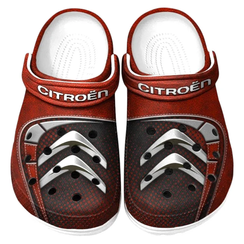 Personalized Efficient Vehicle Design Clog, Full Print Slip-On Footwear Gift for Car Lovers CAR177 - Red