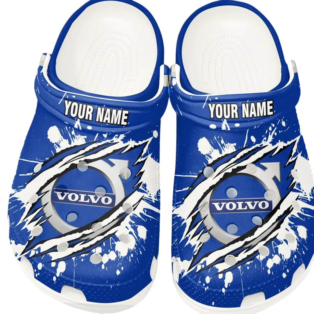 Personalized Electric Car Design Clog, Full Print Slip-On Footwear Gift for Car Lovers CAR153 - White