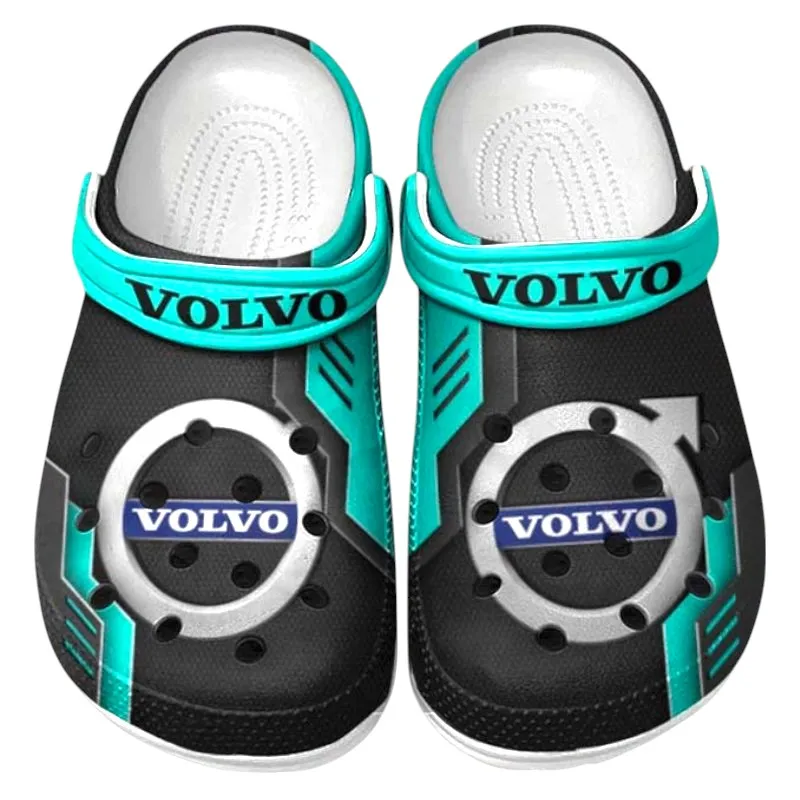 Personalized Electric Car Design Clog, Full Print Slip-On Footwear Gift for Car Lovers CAR185 - Cyan