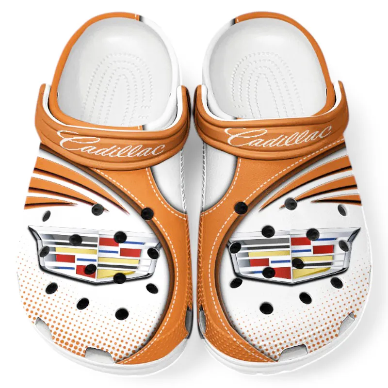 Personalized Executive Luxury Vehicle Design Clog, Full Print Slip-On Footwear Gift for Car Lovers CAR181 - Orange