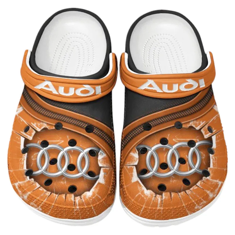 Personalized Executive Ride Design Clog, Full Print Slip-On Footwear Gift for Car Lovers CAR188 - Orange