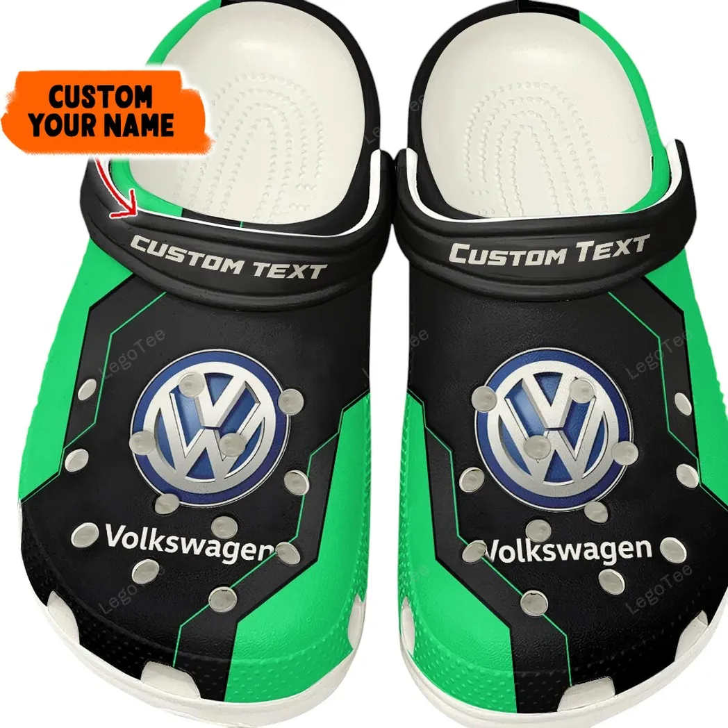 Personalized Family Car Design Clog, Full Print Slip-On Footwear Gift for Car Lovers CAR140 - Kelly Green
