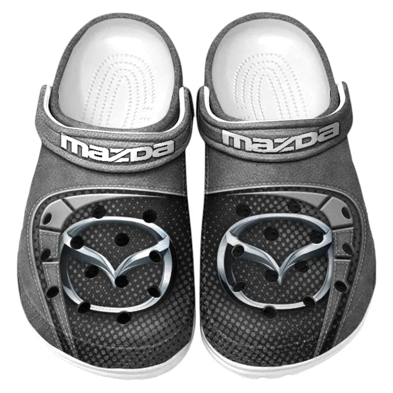 Personalized Family Sedan Design Clog, Full Print Slip-On Footwear Gift for Car Lovers CAR177 - Gray