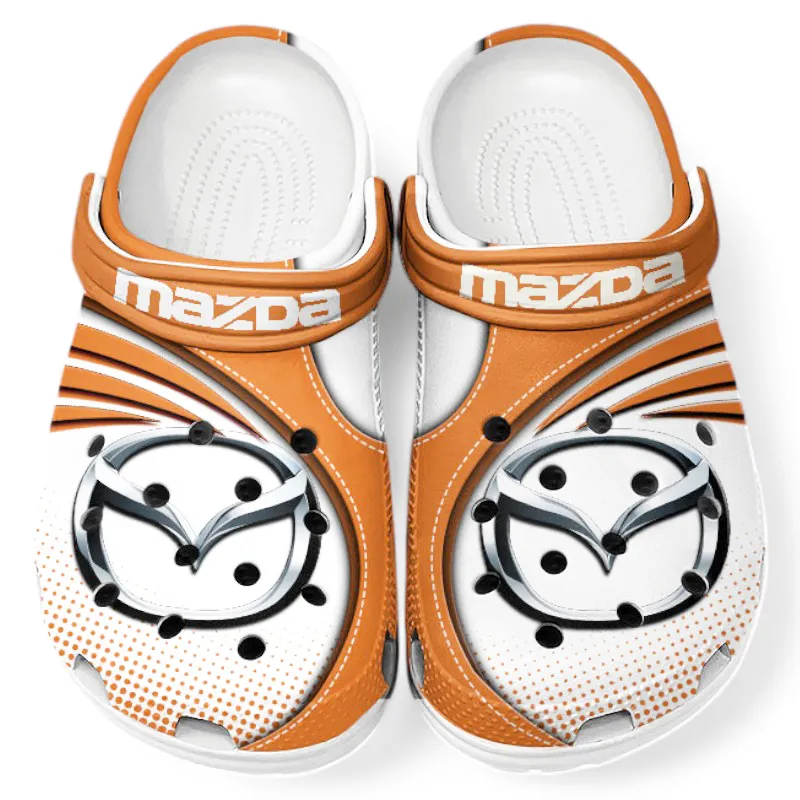 Personalized Family Sedan Design Clog, Full Print Slip-On Footwear Gift for Car Lovers CAR181 - Orange