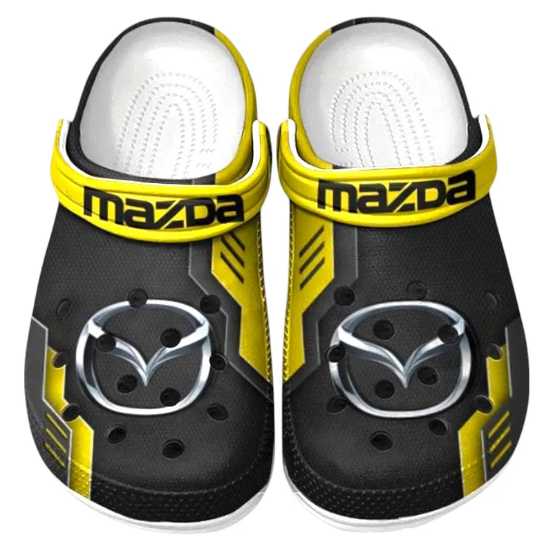 Personalized Family Sedan Design Clog, Full Print Slip-On Footwear Gift for Car Lovers CAR185 - Yellow