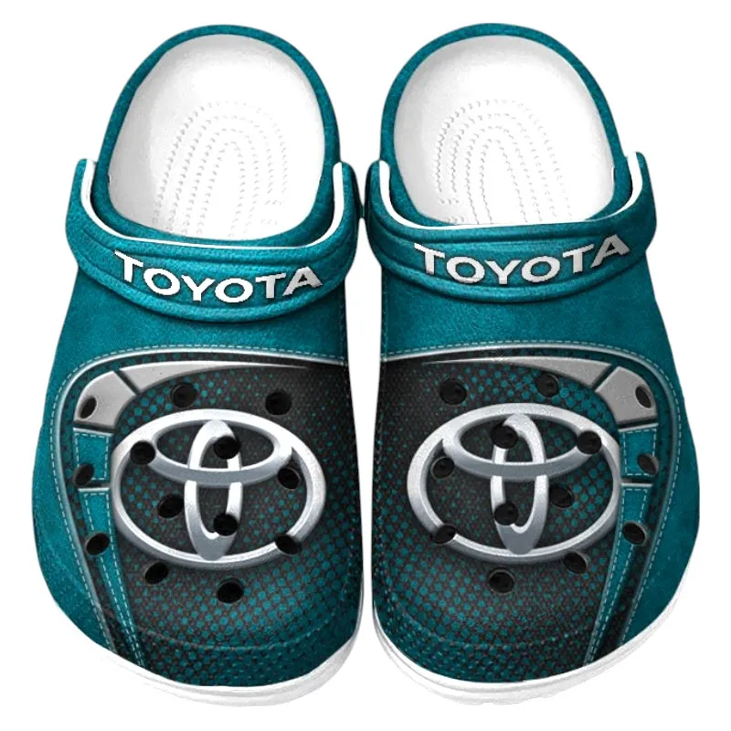 Personalized Four-Door Sedan Design Clog, Full Print Slip-On Footwear Gift for Car Lovers CAR177 - Cyan