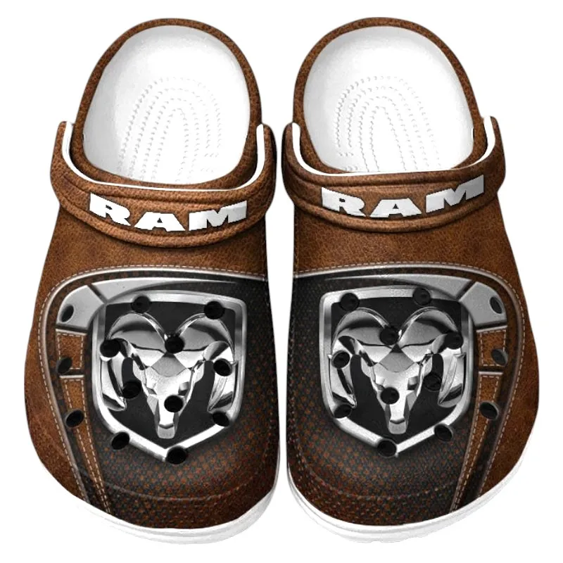 Personalized Heavy-Duty Truck Maker Design Clog, Full Print Slip-On Footwear Gift for Car Lovers CAR177 - Brown