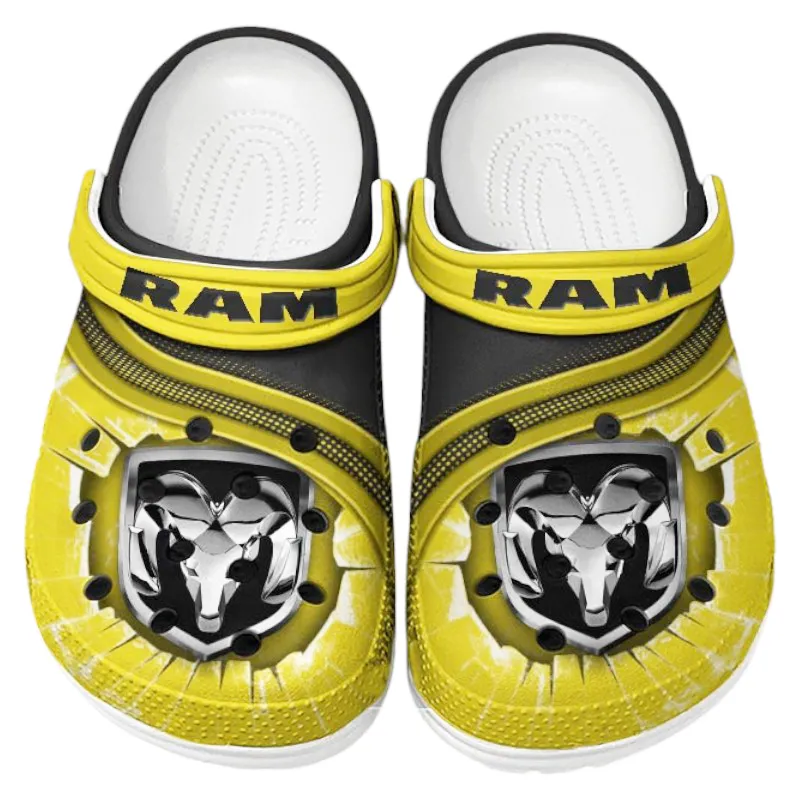 Personalized Heavy-Duty Truck Maker Design Clog, Full Print Slip-On Footwear Gift for Car Lovers CAR188 - Yellow