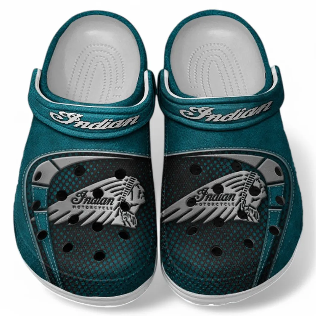 Personalized Heritage Bike Design Clog, Full Print Slip-On Footwear Gift for Car Lovers CAR183 - Cyan