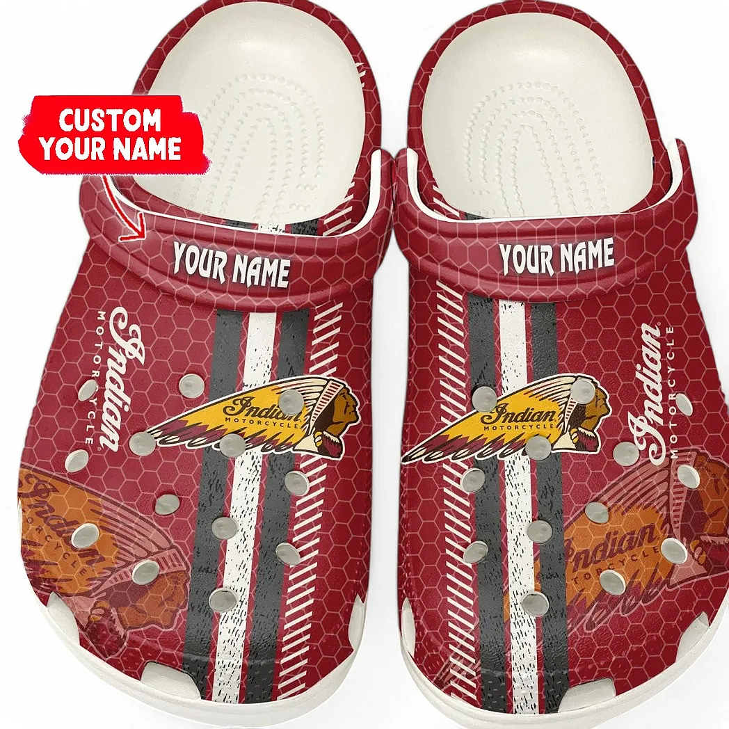 Personalized Heritage Bike Design Clog, Full Print Slip-On Footwear Gift for Car Lovers CAR820 - White