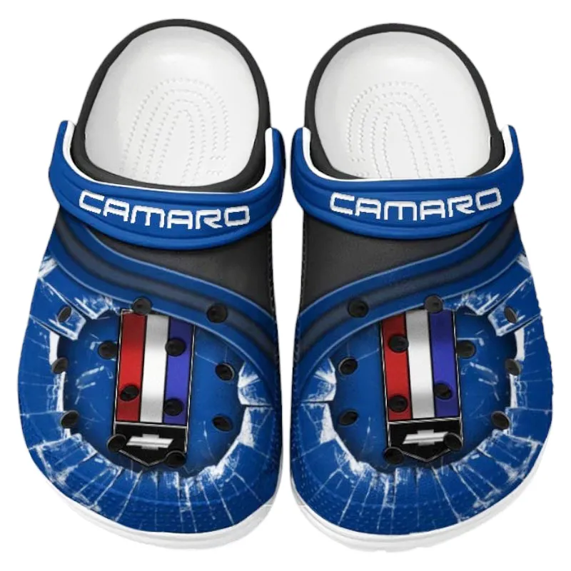 Personalized High-Performance Coupe Design Clog, Full Print Slip-On Footwear Gift for Car Lovers CAR188 - Blue