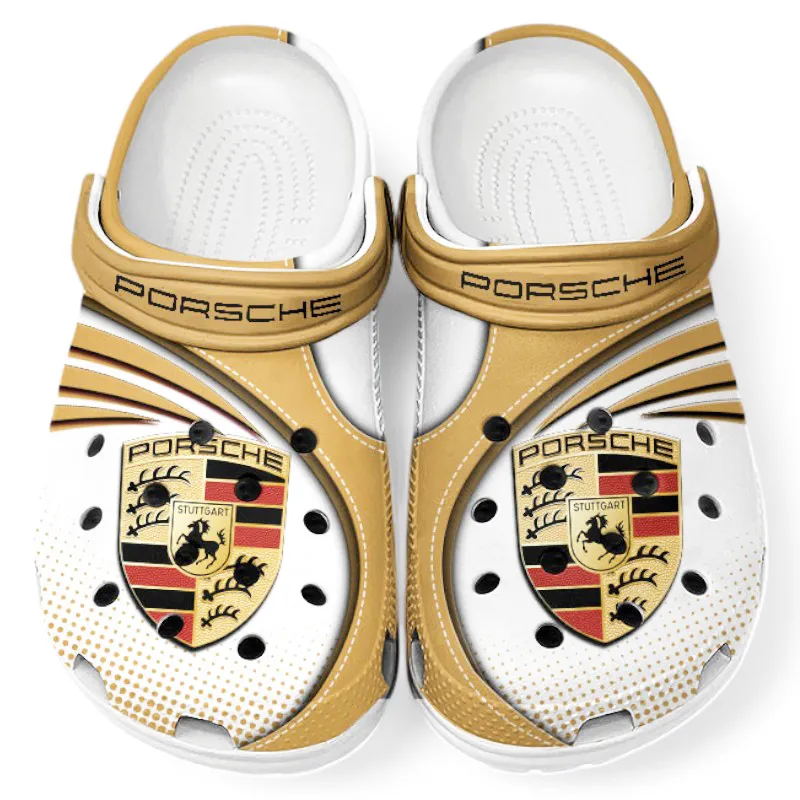Personalized Historic American Ride Design Clog, Full Print Slip-On Footwear Gift for Car Lovers CAR181 - Brown