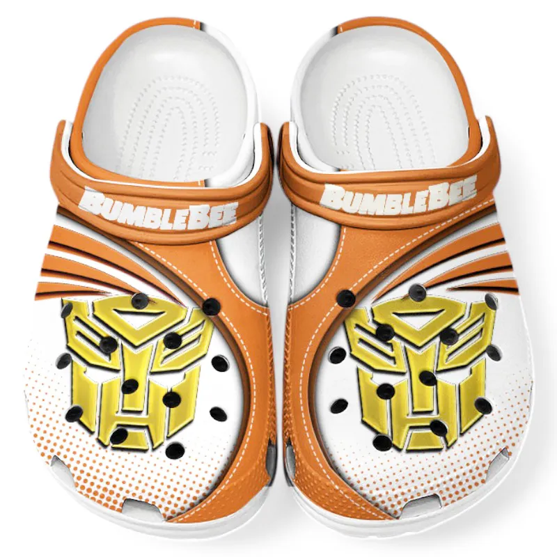 Personalized Iconic Car Design Clog, Full Print Slip-On Footwear Gift for Car Lovers CAR181 - Orange