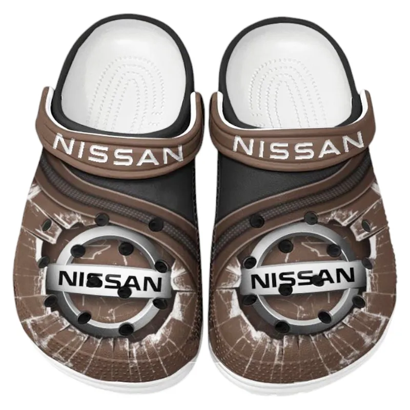 Personalized Mid-Size Sedan Design Clog, Full Print Slip-On Footwear Gift for Car Lovers CAR188 - Brown